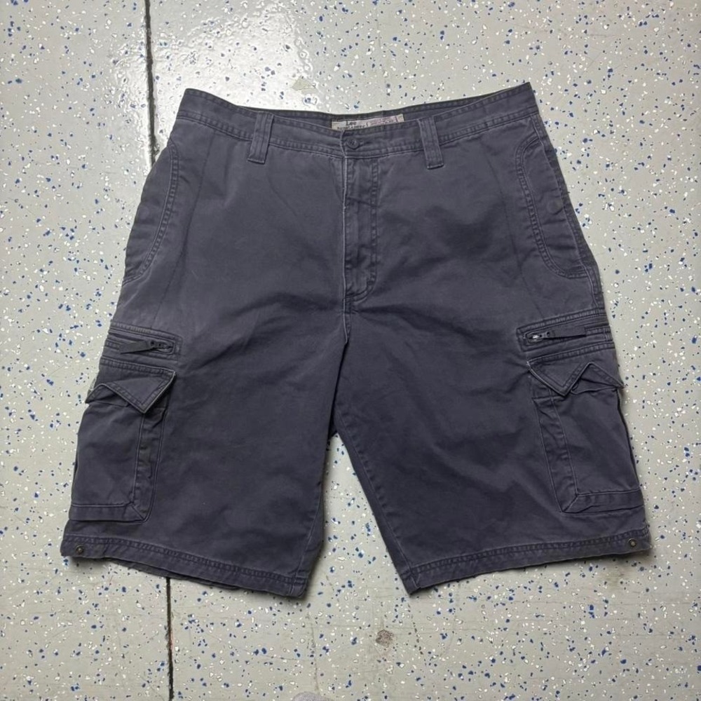 Lee Dungarees Cargo Shorts Mens 33 Gray Baggy Utility Outdoor Y2K Workwear